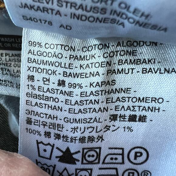 Levi's 514 Jeans Men’s Size 29x32* Slim Straight Fit Feathering Distressed Blue - Picture 8 of 13